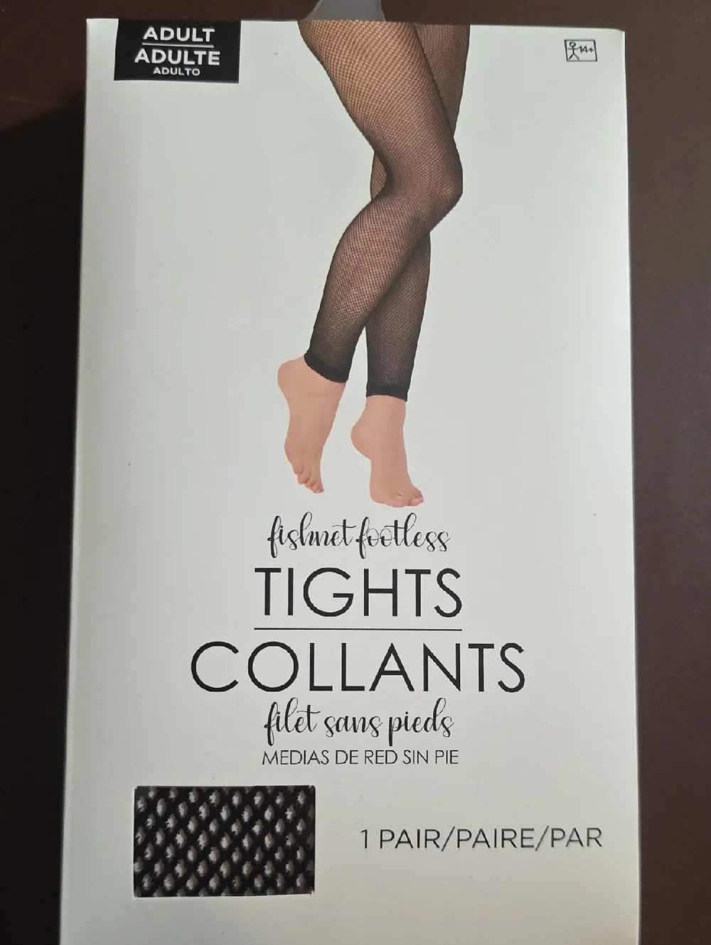 Amscan Black Footless Tights - One Size Fits Most New